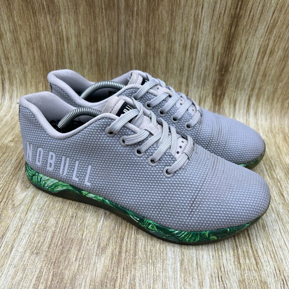 NOBULL SuperFabric Trainer Grey Palm Print Women's Size 8.5 Cross Training Shoes